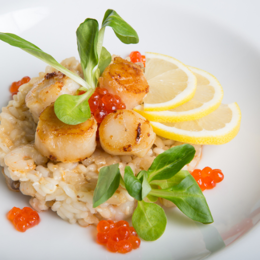 Saffron Risotto with Scallops